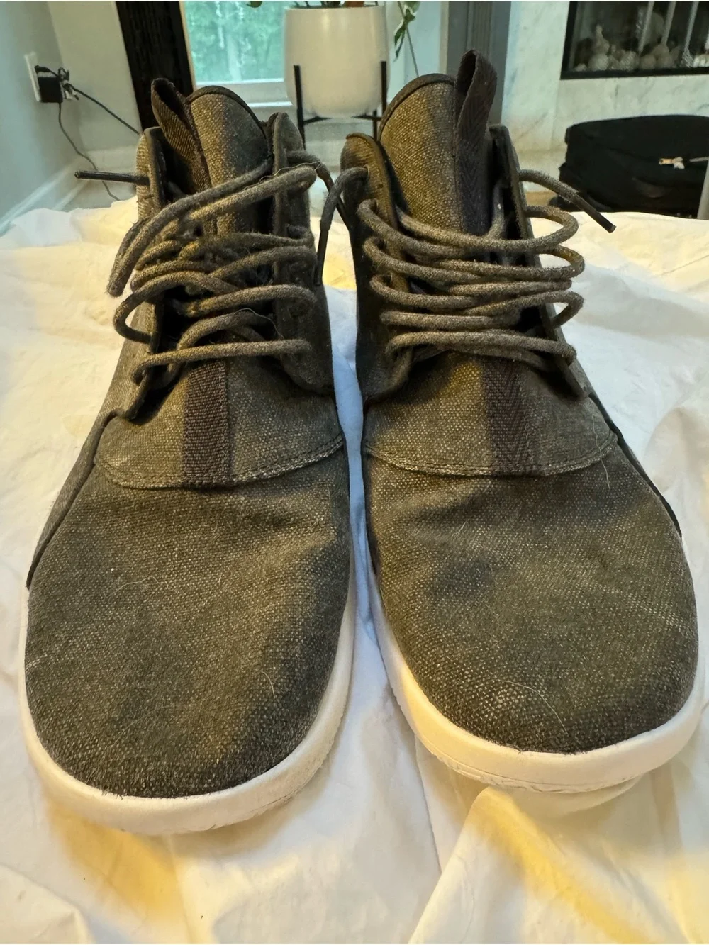 Nike Air Jordan Eclipse Chukka Black Canvas High To Sneakers Mens